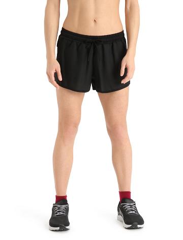 Women's Icebreaker ZoneKnit™ Merino Shorts Black | CA 1442RVDW